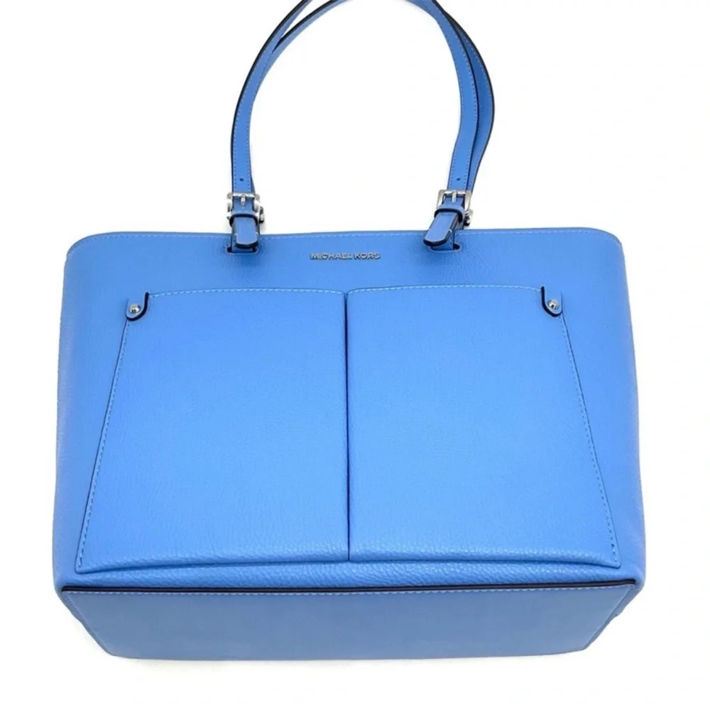 Michael Kors Jet Set Medium Pocket Tote Bag South Pacific Blue - Picture 6 of 12